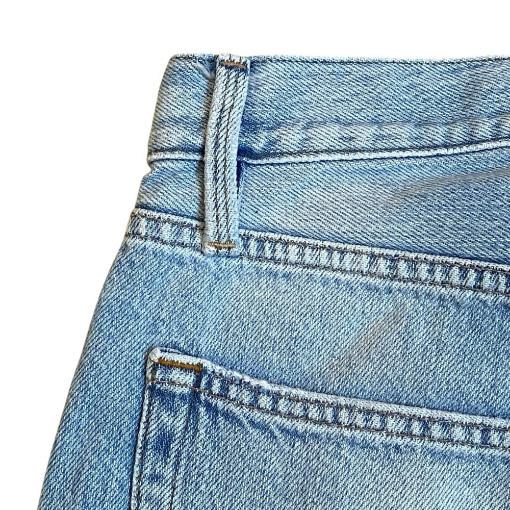 FRAME Layered Look Distressed Straight Jeans Coast Combo Size 27 - Picture 13 of 16